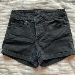 High waisted midi black shorts Aeropostale